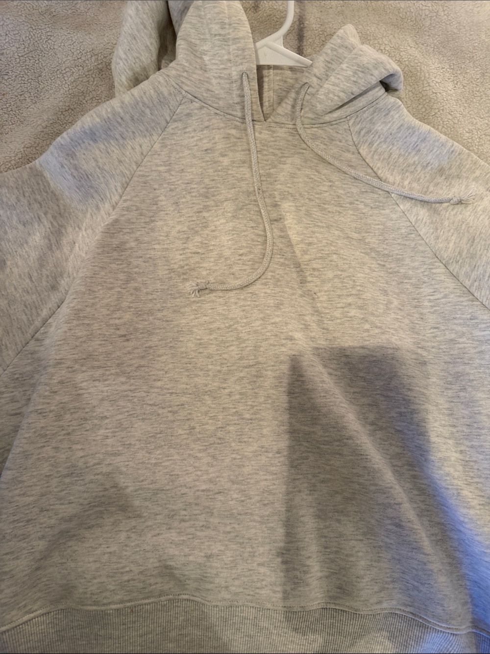 Zara Women's Light Gray Crewneck Hoodie